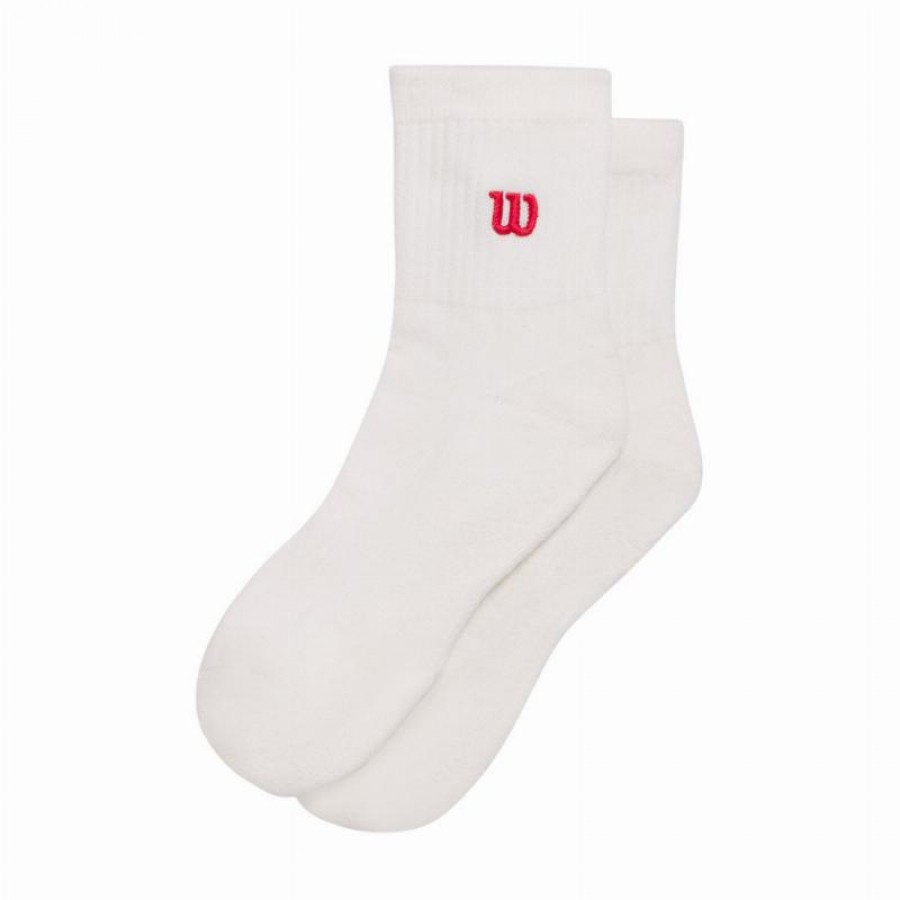 Calcetines Wilson Quart de longueur Blanco Rojo 1 Par  Offre - Pas cher