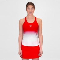 Bidi Badu Crew Gradiant Rouge Blanc T-shirt Femme  Offre - Pas cher