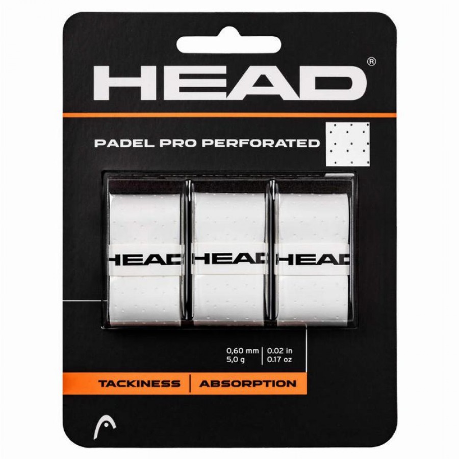 Surgrips Head Padel Pro Perfore Blanc 3 unites  Offre - Pas cher