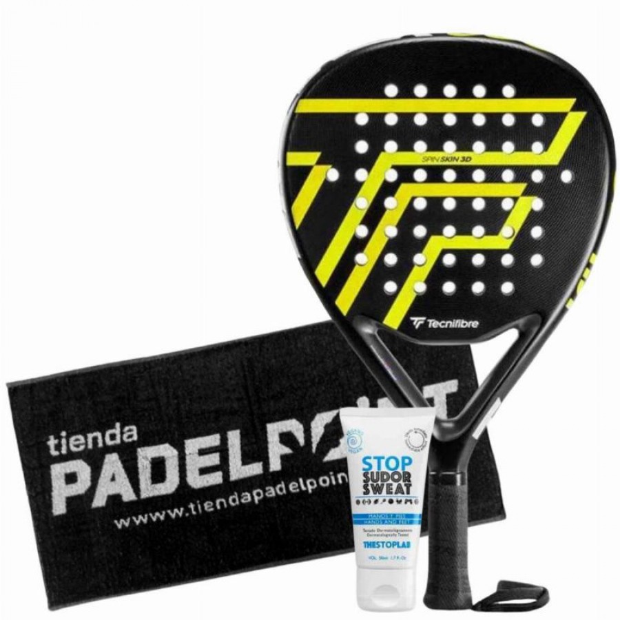 Pack Tecnifibre Wall Breaker 360 Pá com Toalha e Magnésio  Oferta + Barato