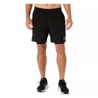 Short Asics Core 2N1 7IN Desempenho Negro  Oferta + Barato